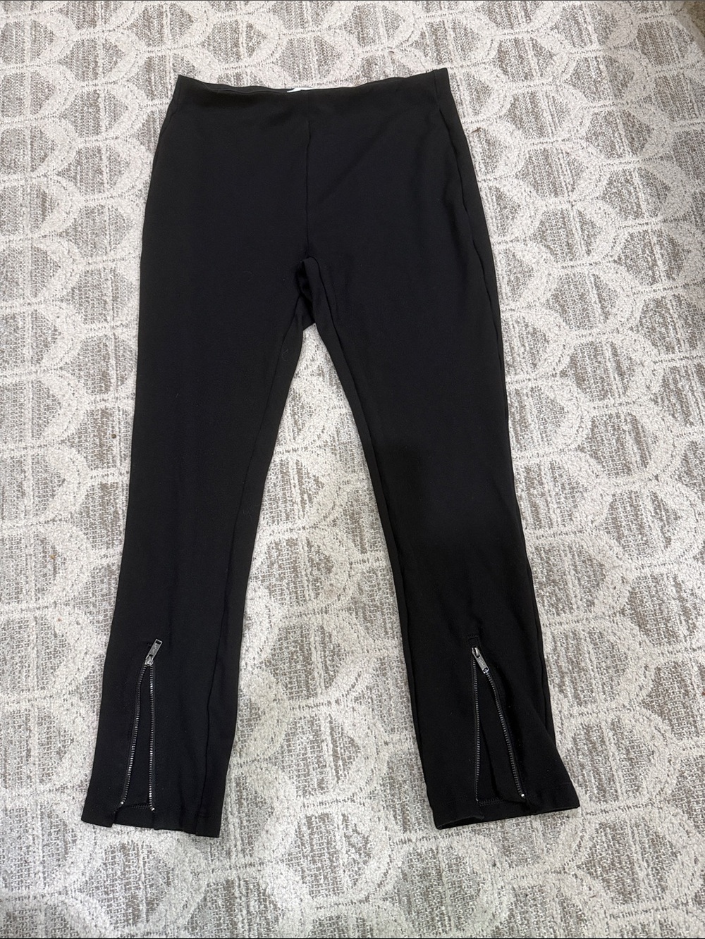 Dkny Black Girls' Ankle Zip Leggings